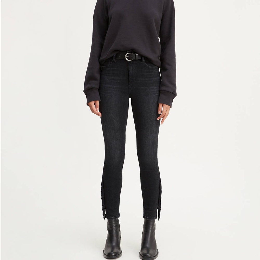 nwt levi’s high rise skinny fringe